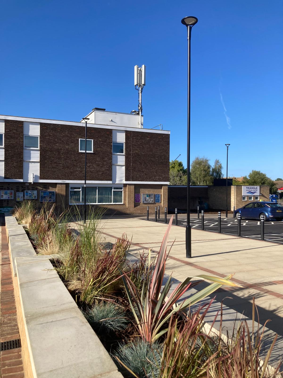 New patio outside the community centre