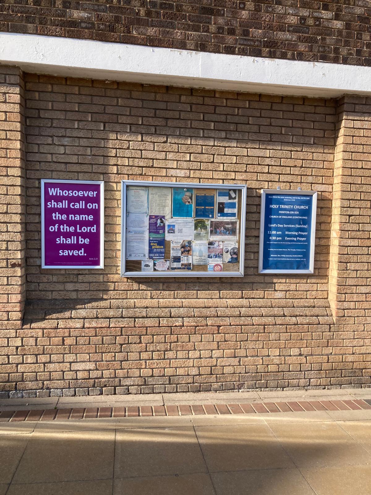 Outside the community centre